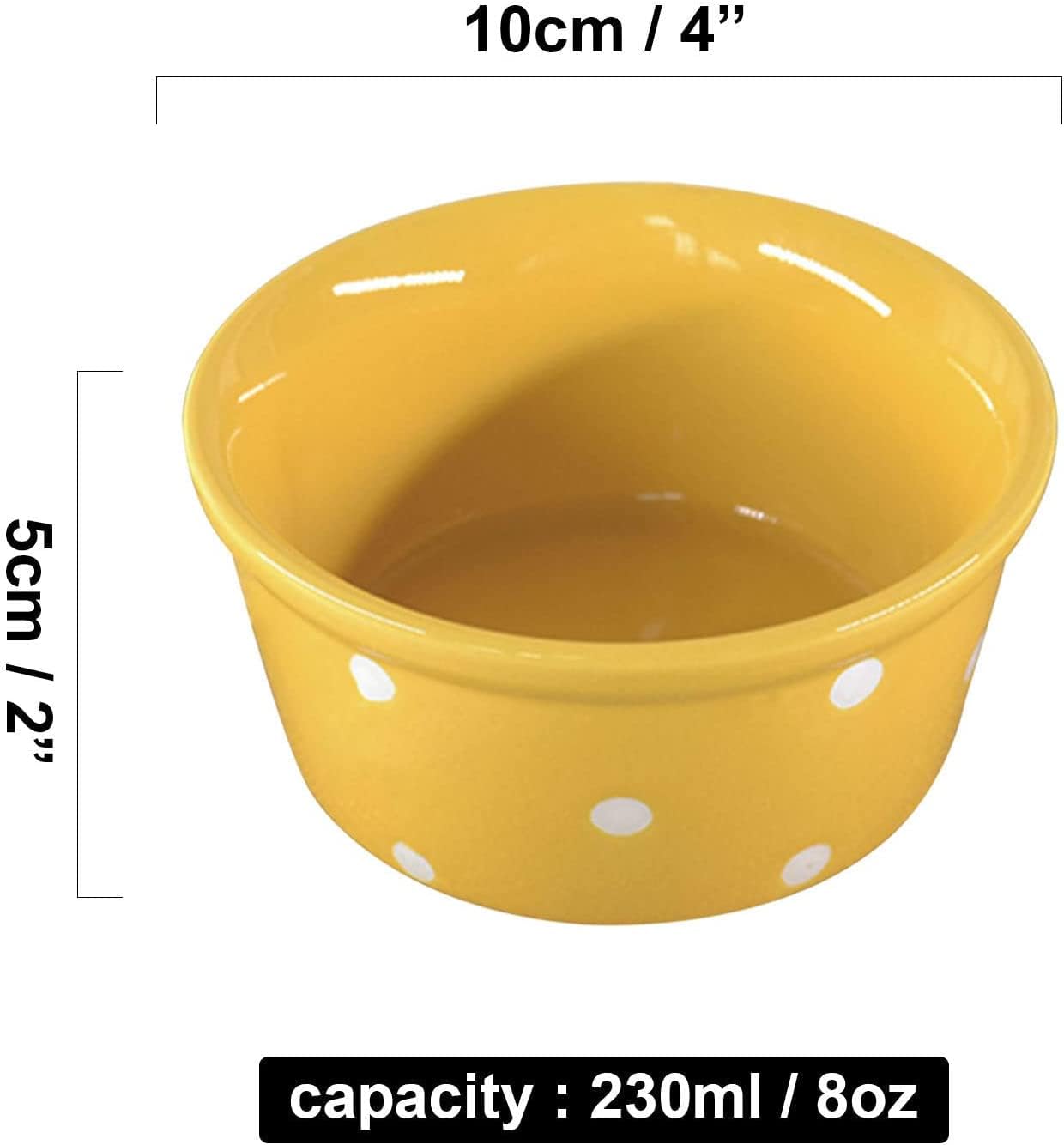 Bol à soupe, bol à riz, bol à déjeuner, ensemble de ramequins, 230 ml, ramequins à crème brûlée, plats à soufflé allant au four, ramequins à soufflé, ramequins for friteuse à air-rouge-lot de 8 ( Colo