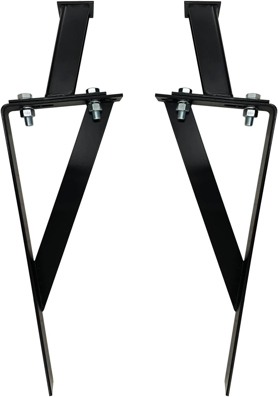 Adjustable Universal Center 1/2 Fender Mounting Bracket - LH Driver + RH Passenger Side, for Semi-Truck Peterbilt, Mack Kenworth Freightliner and Most Trucks, 2 Pack