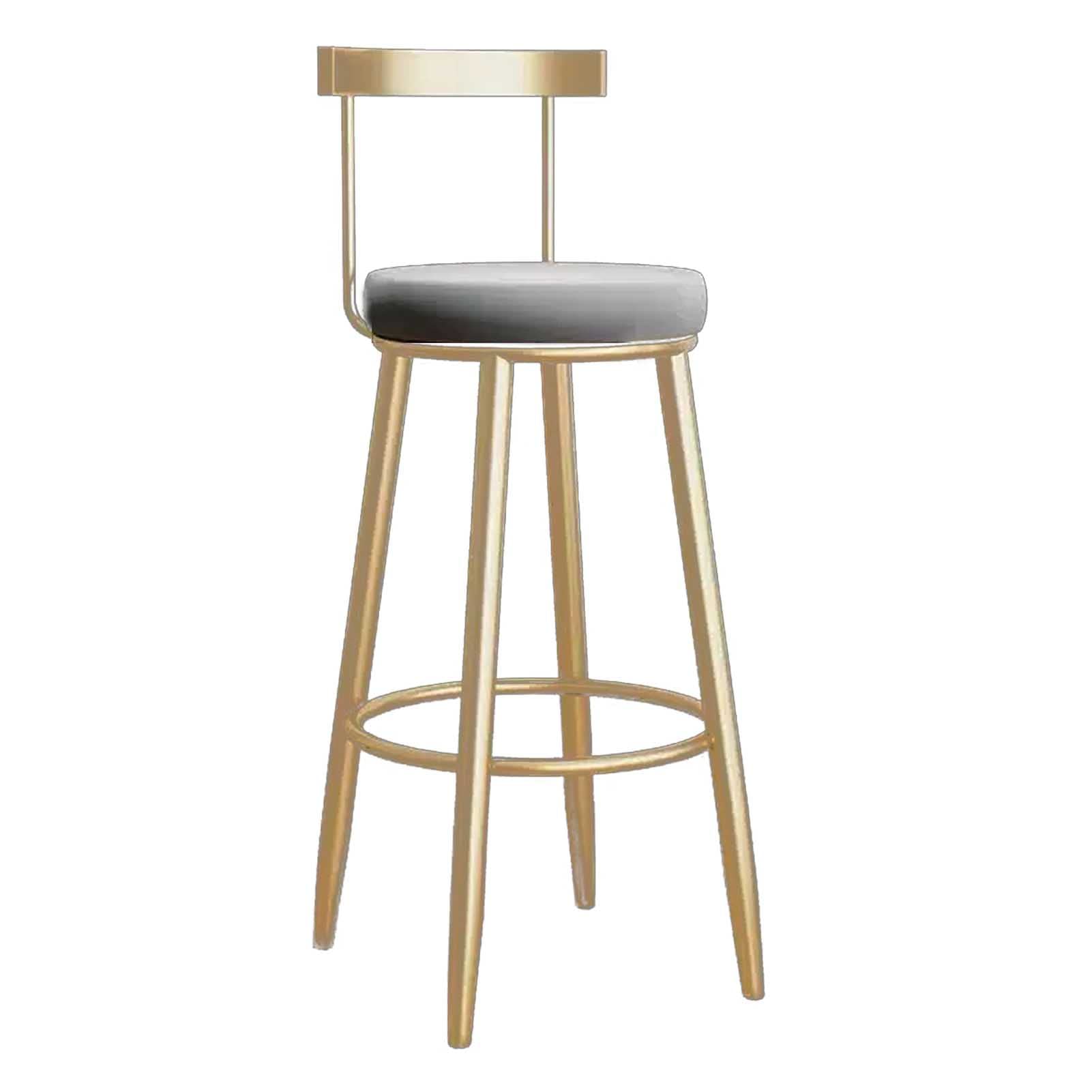 Tabourets de bar confortables Maegan assise rembourrée douce et dossier hauteurs 75cm