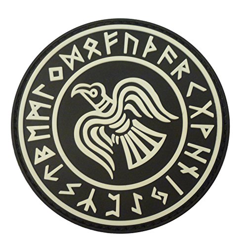 2AFTER1 Glow Dark Rare Norse Viking Raven Runes