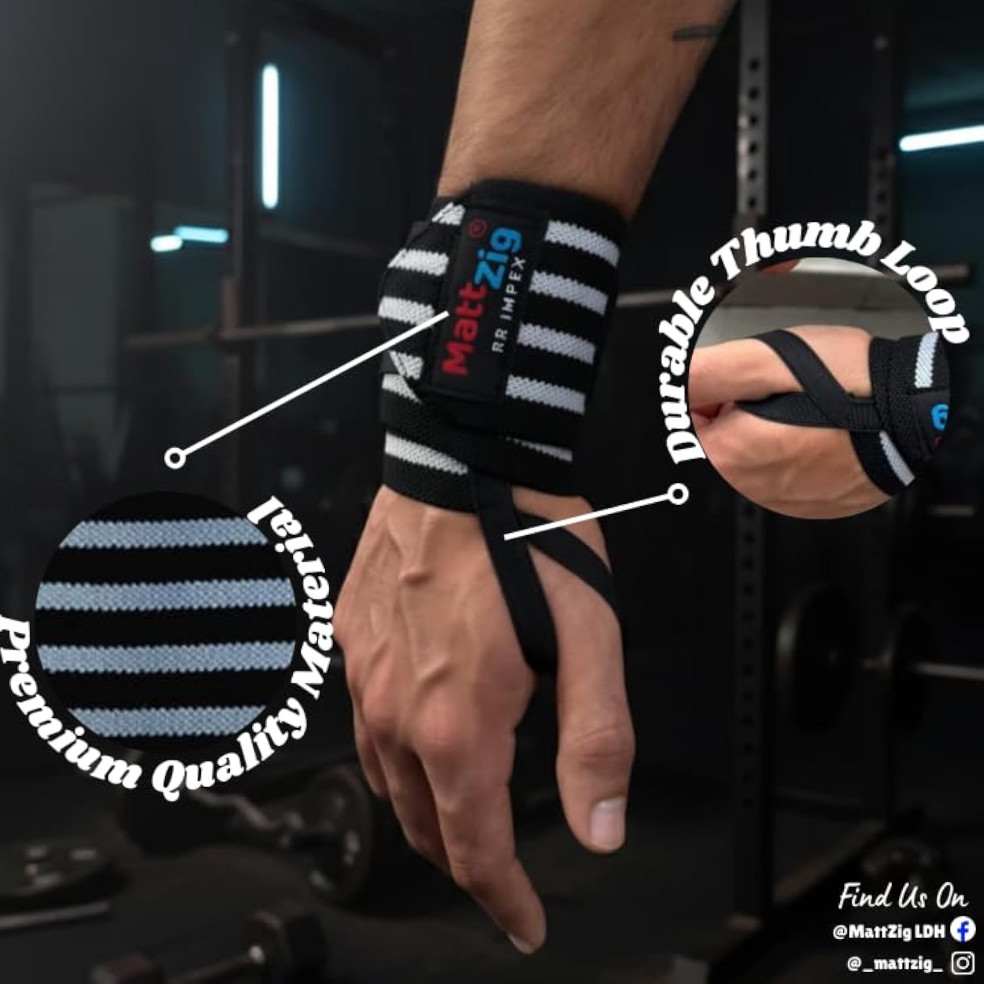 HustlerZ Duffle Bag with Wrist Support Wrap