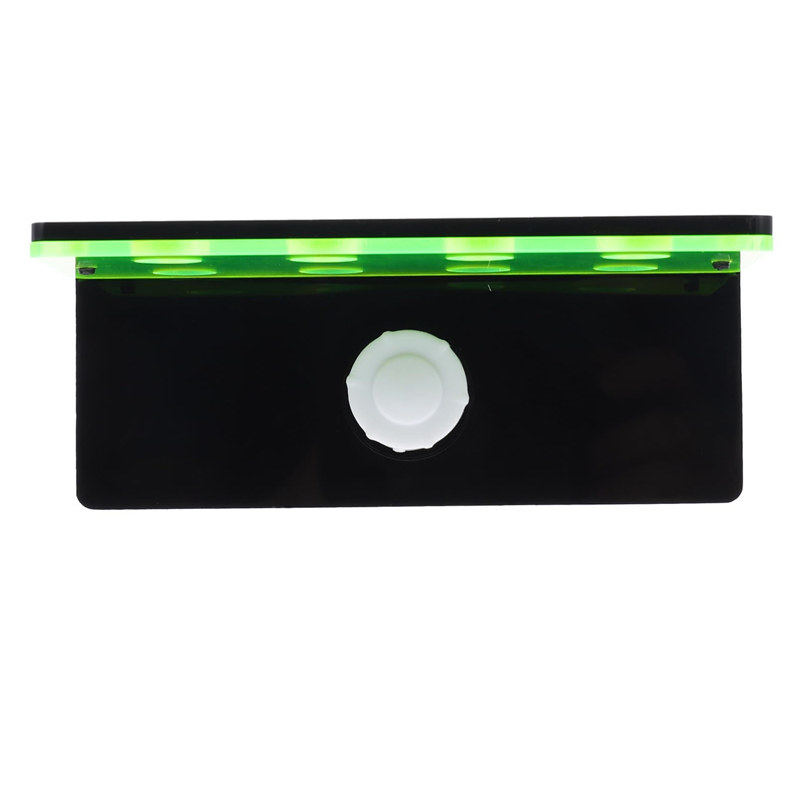 Akrylowy uchwyt na odłamki koralowe | Dwuwarstwowa fluorescencyjna zieleń, 14x7x5,5 cm, scenariusz użycia: rozmnażanie koralowców akwariowych
