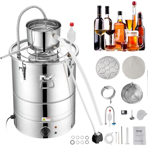 Imagen de VEVOR Destilador de Alcohol de Agua 50 L Alambique de alcohol 2800 W Destilador de Acero Inoxidable con Bomba de Agua 6