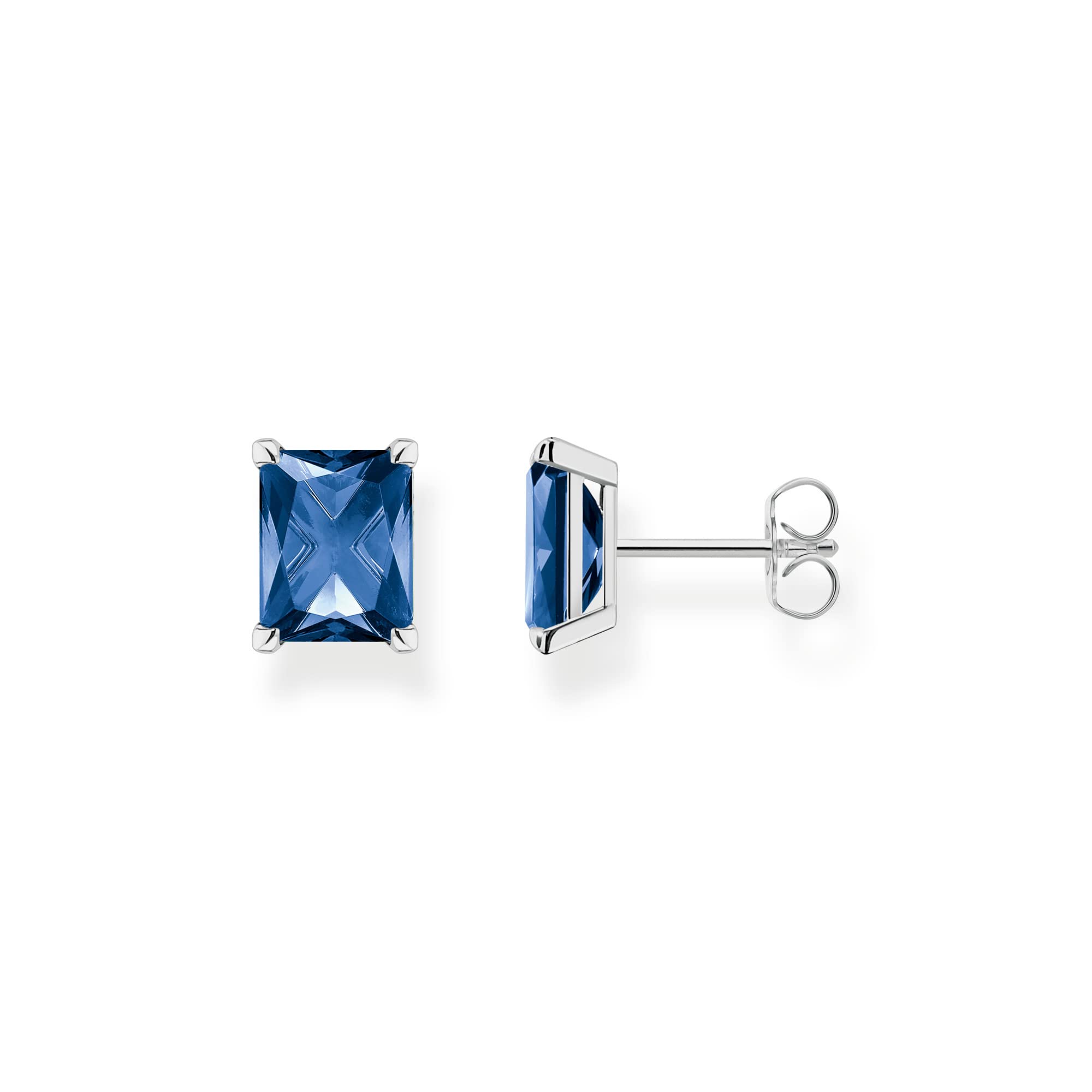 Thomas Sabo H2201-699-1 - Orecchini da donna in argento Sterling 925 con zirconi blu, dimensioni: 11 x 8 mm, 11x8 mm, Argento sterling, Zirconia cubica 1