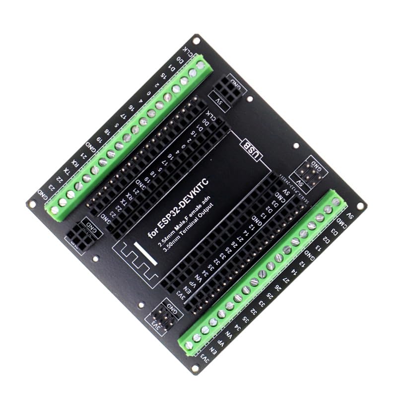 Module ESP32 Shield à vis, DC 3,3 V-5,5 V 38 broches GPIO 1 à 3 carte d'extension pour ESP32 ESP-WROOM-32 ESP32-DevKitC