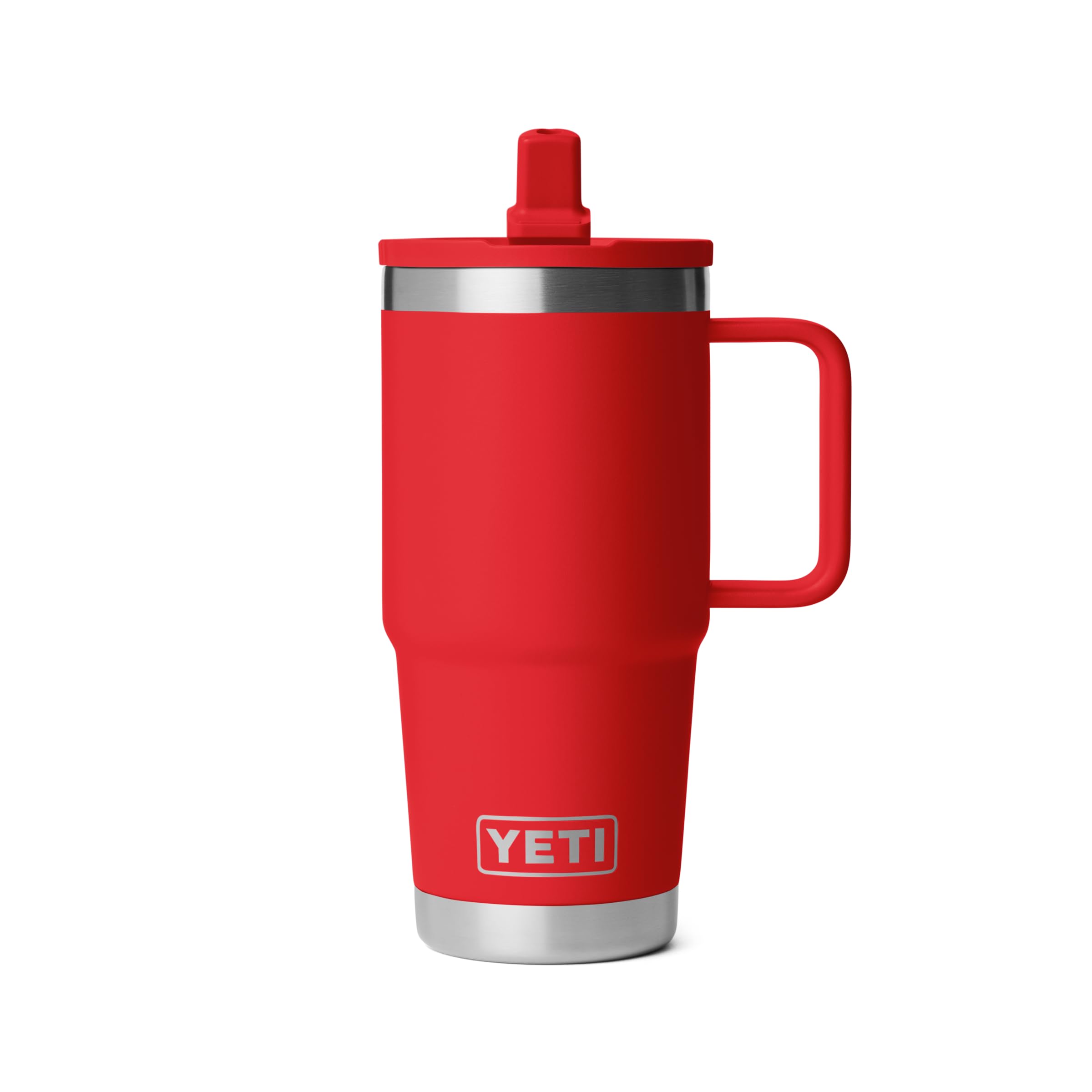 YETI Rambler Gobelet avec couvercle à paille, rouge sauvetage, 591 ml