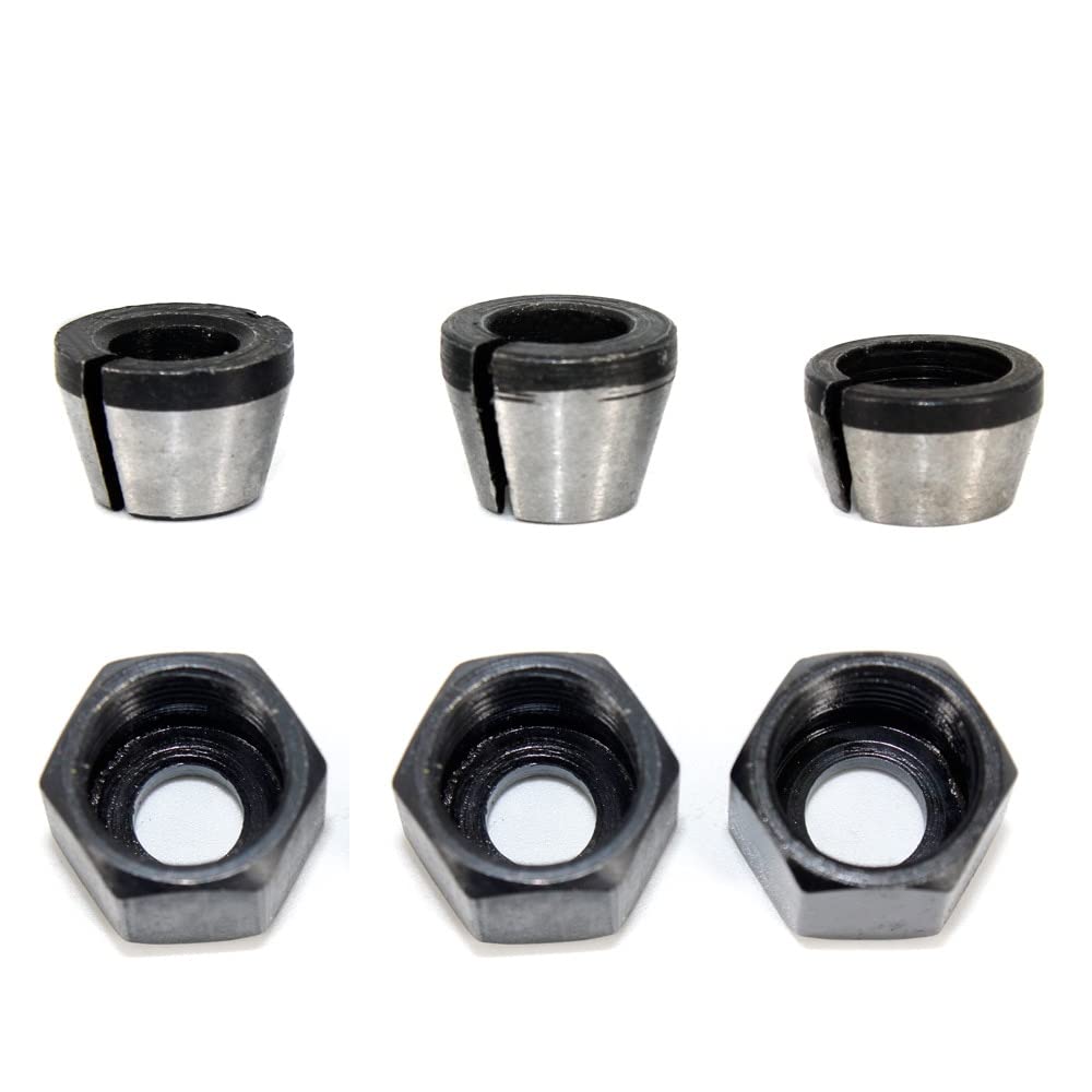 1/4 Electric Router Milling Machine 6mm 6.35mm 8mmCollet Chuck with Nut for Engraving Trimming Machine Cutter Accessories
