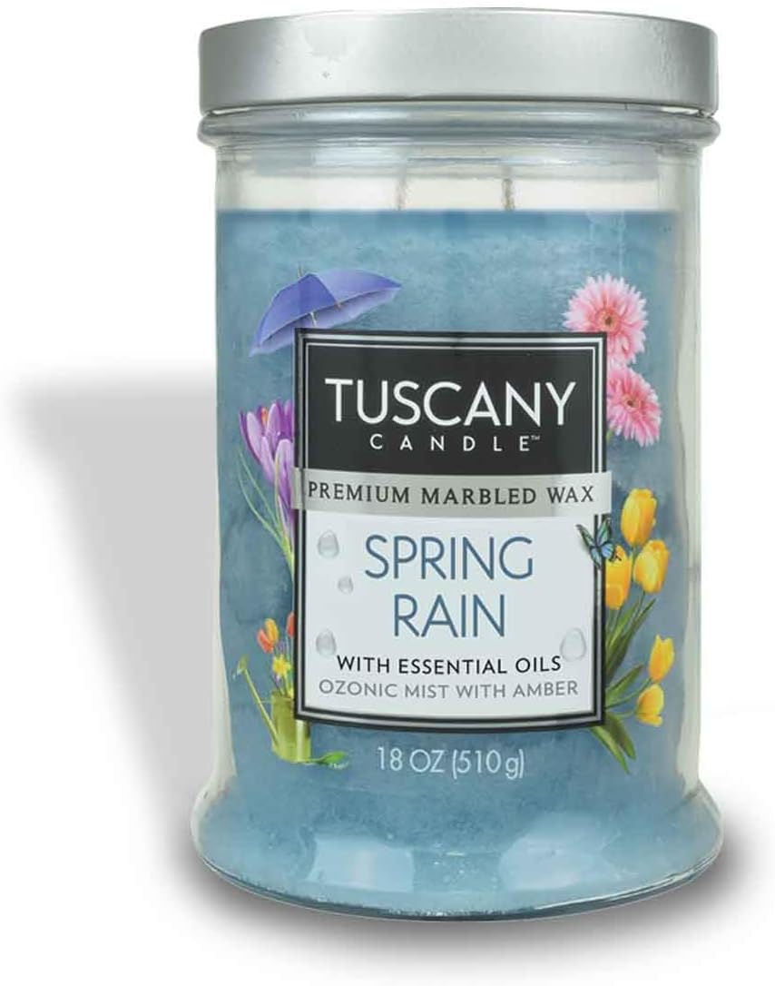 Tuscany Candle Spring Rain® Long-Lasting Scented Jar Candle, 18 oz