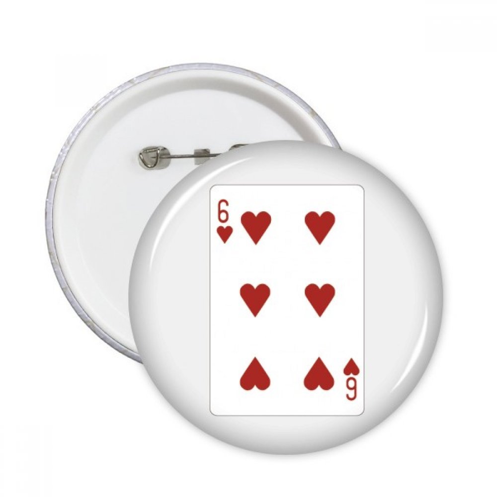 Pins bouton badge Coeur cartes de jeu rond DIYthinker décoration de cadeau originale multicolore