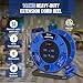 WILAWELS 80 FT Retractable Extension Cord Reel, 14AWG Heavy Duty Power Cord with 4 Grounded Outlets, USB-A & USB-C Ports, 13A 1625W, Portable Hand Crank for Indoor Outdoor Use, ETL Listed U80ACR06