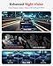 REDTIGER F17 4K 3 Channel Dash Cam, 5GHz WiFi Built-in GPS with 64GB Card, 2160P+1080P+1080P Front and Rear Inside, Triple Car Camera with 3 Inch Screen, IR Night Vision, G Sensor, WDR, Parking Mode