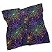BSUYGET Colorful Neon Spider Web Halloween Fashion Silk Scarf Soft Lightweight Headscarf Hair Wrap for Women