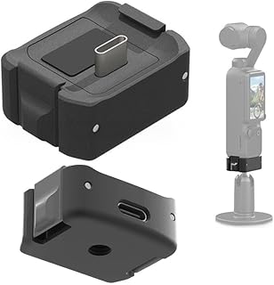 Coyktonty OSMO Pocket 3 Charging Adapter Base,Aluminum Alloy Stabilizer Base Bracket, for DJI Pocket 3,1/4 Threaded Hole on The Bottom and Gopro Connector for attaching to Tripod, Selfie Stick, etc