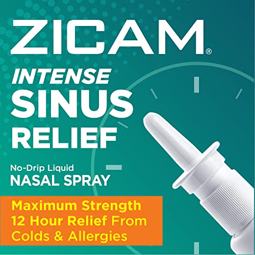 Zicam Intense Sinus Relief No-Drip Liquid Nasal Spray With Cooling Menthol & Eucalyptus, 0.5 Ounce (Pack Of 1) #TOP4