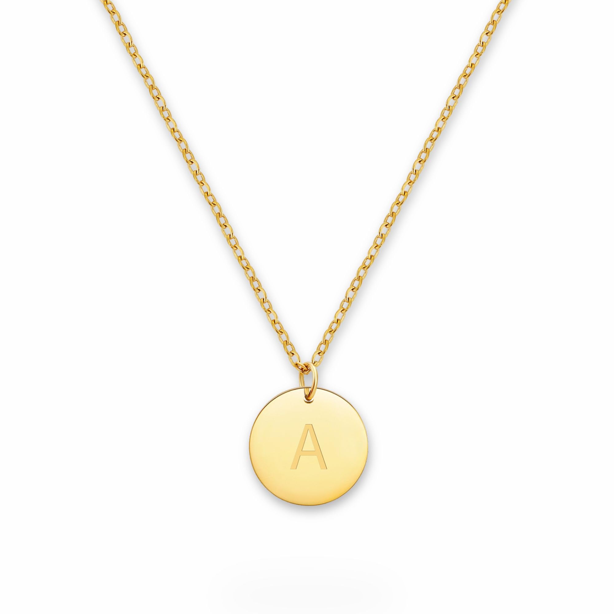 GD GOOD.designs Kette mit Buchstaben Gold 18 Karat - Wasserfest | Goldkette für Damen mit A-Z Anhänger | Initial Buchstabenkette
