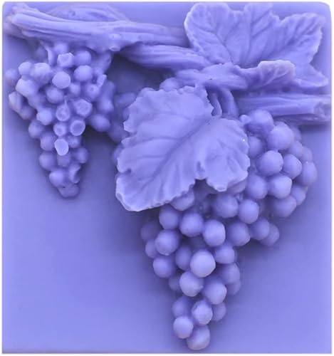 Molde de jabón Molde de vela de silicona Molde de jabón Molde de silicona Molde de resina Molde cuadrado de jabón de uva (14006)