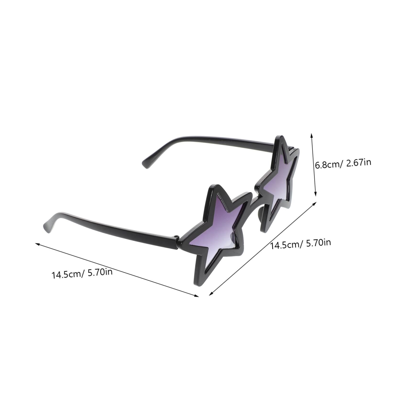 Ipetboom Diy Style Star Shaped Glasses Plastic Sunglasses for Men Women Retro Design for Parties Outdoor Activities
