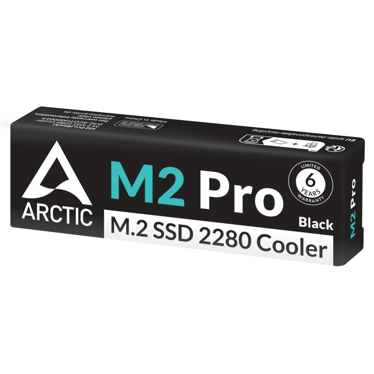 ARCTIC M2 Pro - Disipador térmico para SSD M.2 2280, con almohadillas térmicas ARCTIC TP-3, compatible con PC y PS5, para SSD de una y dos caras - Negro