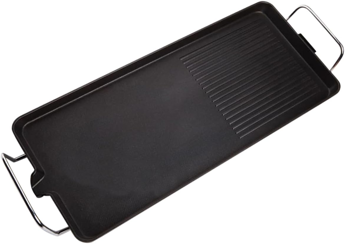 1set Nonstick Electric Baking Tray Smokeless Barbecue Grill for Indoor Use Capacity Teppanyaki Drain Design for Bbq Parties