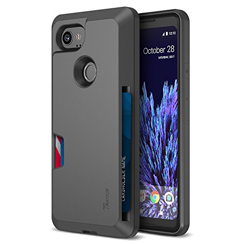 Trianium Pixel 2 XL Case Wallet, Trianium [Walletium Series] Pixel 2 XL Credit Card Protective Holder [TPU Cushion] Enhanced Grip/Card Slot Cover [Heavy Duty Protection] for Google Pixel2 XL 2017