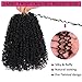 Unionbeauty 2 Packs Pre-looped Yanky Twist Crochet Braids Hair 8 Inch Natural Black Pre-twisted Passion Twist Crochet Hair Bohemian Braids Hair with Curly Crochet Hair Senegalese Twist Braids Hair 1B#