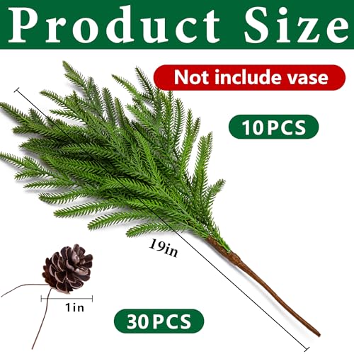 Branches de pin de Noël Watayo extra longues de qualité premium - 3
