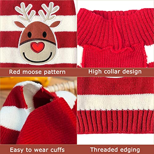 Hundepullover Weihnachten Hund Rollkragenpullover Weihnachten Muster Strickwaren warme Haustier Pullover, Winter Hund Mantel, Pullover Pet-Kostüm für Hundewelpen Party Puppy Geschenk für Hund
