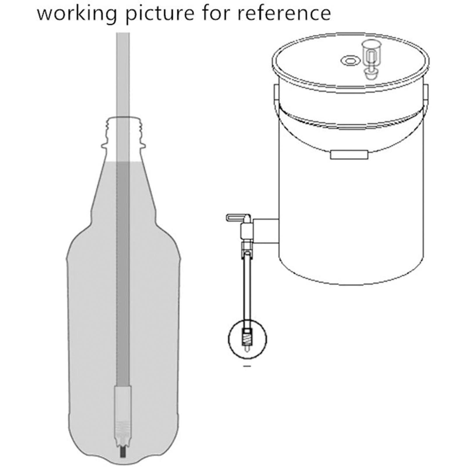 Flaschenfüller, Bier Flaschenfüller, 35,2 cm Edelstahl Federbeladener Bierflaschenfüller,Canning Typ Füllstab mit Bürsten Schlauch und Klemme, Abfüllröhrchen für Bar Home Bier Wein Abfüllung