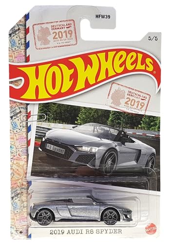 Hot Wheels - 2019 Audi R8 Spyder - World Class Racers 5/5 - HDH26 - Long Card - Daytona gris metálico - Mattel 2022