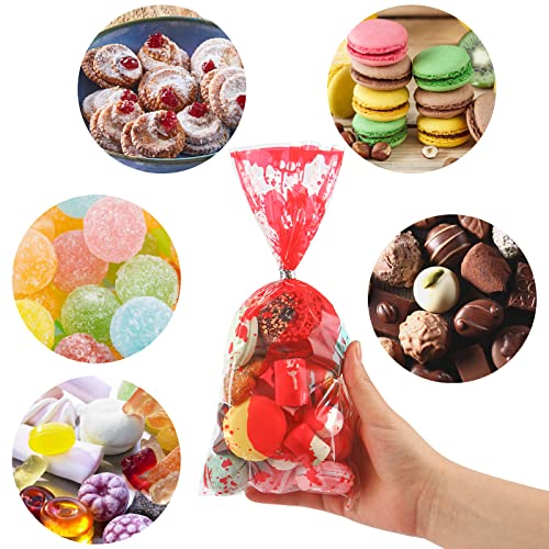 Diyasy Halloween Cellophane Candy Bags, 150 Pack Treat Goodie Bags For Kids Plastic Goody Snack Bag Bulk Party Favors With 180 Twist Ties #TOP3