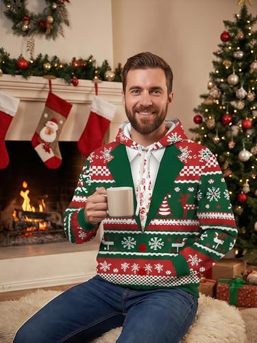 Ugly Christmas Sweatshirt Funny Muscle Christmas Hoodie 3D Printed Santa Claus Pullover Novelty Holiday Sweater 4 Ugly Christmas Sweatshirt Funny Muscle Christmas Hoodie 3D Printed Santa Claus Pullover Novelty Holiday Sweater