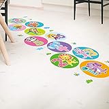 Lattice Floor Sticker Puzzle Games Number Hopscotch Children Party Social Distance Animal Creative...