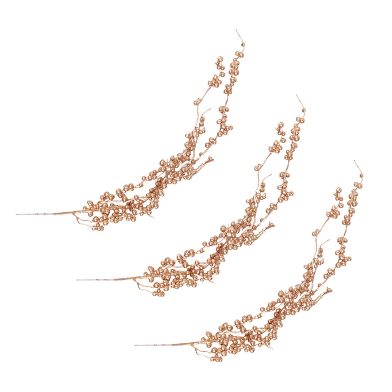 Branches de baies artificielles dorées sans perte pour votre table Noël