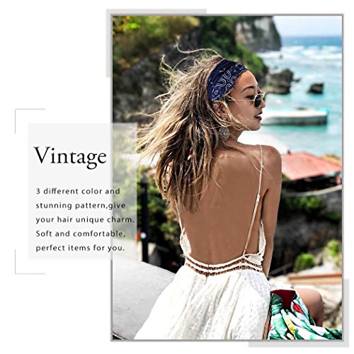 Zoestar Boho Brede Hoofdbanden Zwarte Yoga Running Head Wraps Stijlvolle Vintage Hoofdsjaals Elastische Tulband… - Image 8