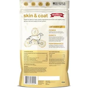 The Missing Link Skin & Coat + Probiotics Supplement 8oz Bag – Powerful Superfood Powder for Dogs Supports Healthy Skin & Glossy Coat, Promotes Hair Growth