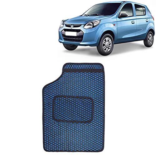 Image of Kingsway Dotted Design Car Floor Foot Mats Universal Fit for Maruti Suzuki Alto, Model Year : 2012 Onwards, Water and Dustproof, Color Blue, Set of 5 Pieces