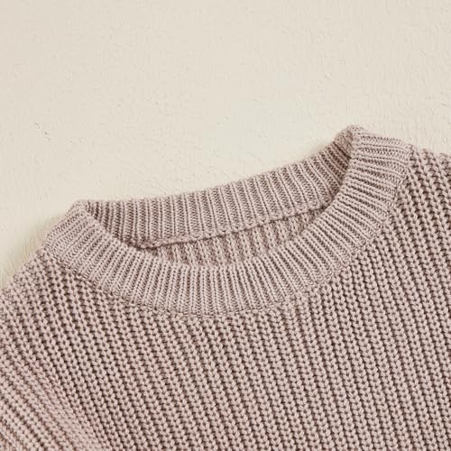 Kids Boys Girls Knit Sweater Warm Solid Crewneck Sweatshirt Long Sleeve Tops Pullover Newborn Fall Winter Clothes4