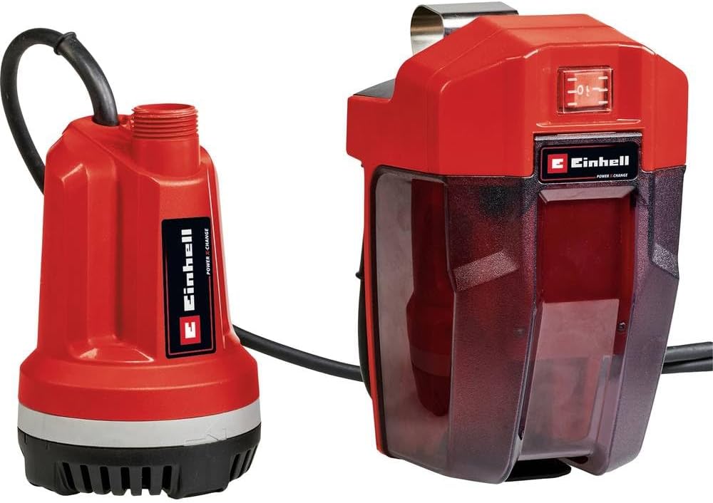 Einhell GE-PP RB Li-Solo Power X-Change Battery Clear Water Pump (18 V, Maximum Flow Rate 3000 l/h, 2 Bar, Stepless Telescopic Connection, No Battery or Charger)