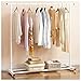 TIM-LI Metalowy stojak na ubrania wytrzymały stojak na ubrania półka z dolną półką do przechowywania i 4 stabilnymi nóżkami na pudełka buty do zawieszania ubrań