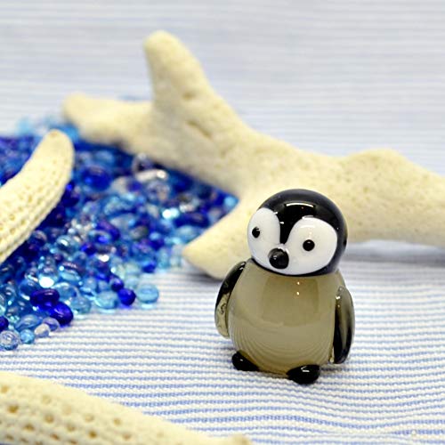 Amazon.co.jp: かわいい 手作り ガラス細工 エンペラーペンギン ヒナ