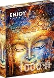 Marque: Enjoy puzzle Jigsaw Puzzle de 1000 pièces pour adultes – Finition mate, toucher doux, pièces solides et uniques, ajustement serré, couleurs vives, service Missing Pieces – Portrait de Bouddha spirituel et