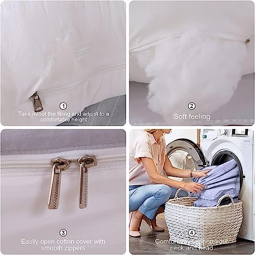 Image of Safe Multifunctional Microfiber U Shaped Pregnancy Pillow /Maternity Pillow. (Grey-Beige-C)
