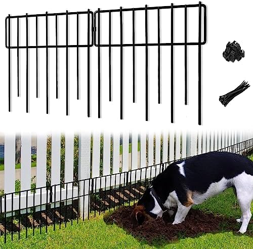 Fence Ideas for Dogs That Will Transform Your Yard 4 Blingluck Animal Barrier Fence, 10 Pcs Upgrade 1.26 in Gap Decorative Fences No Dig Fence for Rabbits and Dog Ground Defense, Rustproof Metal Wire Garden Fence Border for Garden & Patio Landscaping