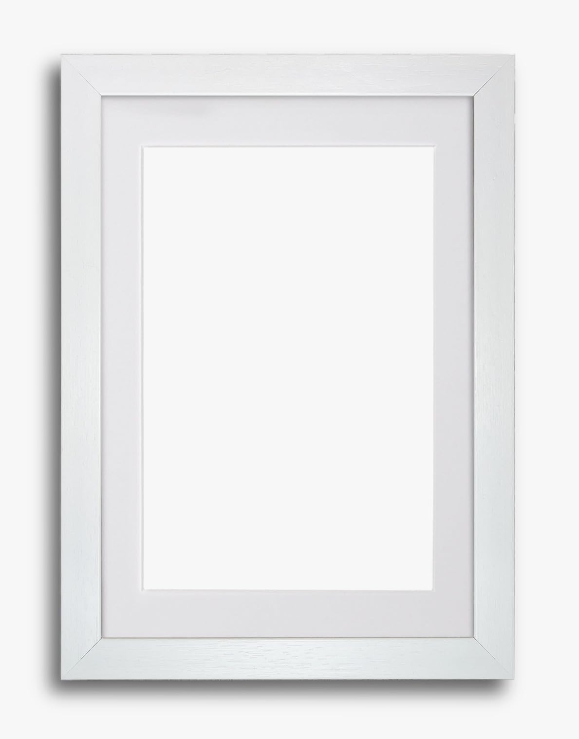 White Frame with White Mount Photo Frame | Picture Frame | Poster Frame - (29.7x42cm for 21x29.7cm) A3 For A4 picture