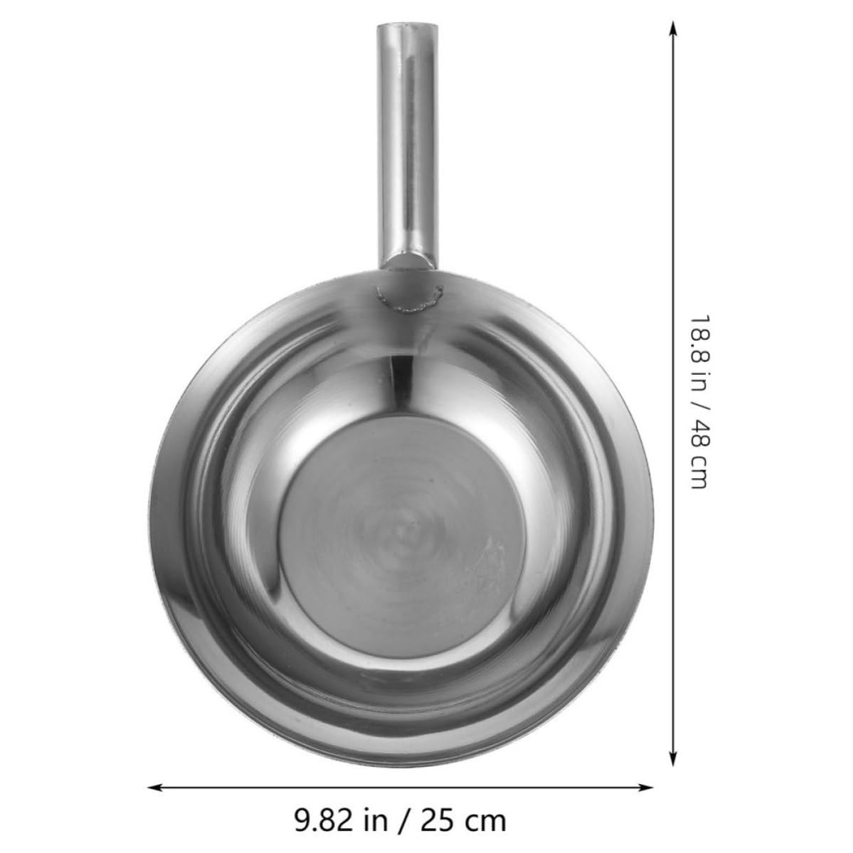 PartyKindom Louche Cuisine Longue Poignée en Acier Inoxydable Épais, Louche à Eau Multifonctionnelle pour Usage Domestique et Jardinage, Ustensile Portable et Solide