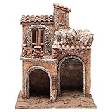 Aldea con casa y cabaña belén 35x29x22 cm