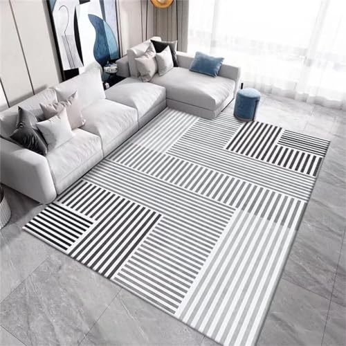 Tapis chambre bebe 120x160 lavable tapis interieur gris moderne - 2