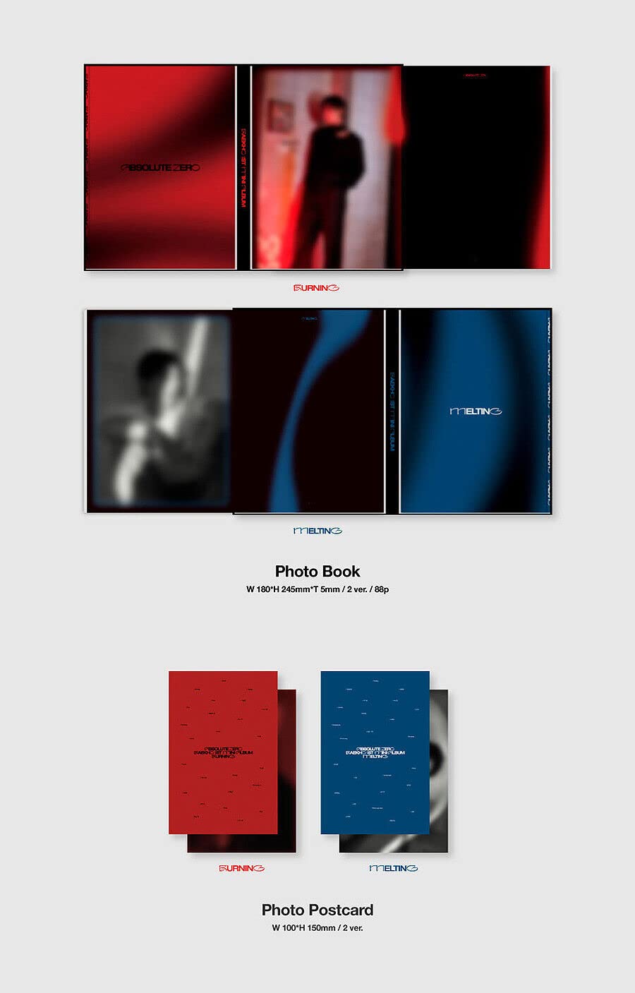 NU'EST BAEKHO ABSOLUTE ZERO 1. mini album (palenie + topienie - 2 wersje pełny zestaw) K-POP SEALED
