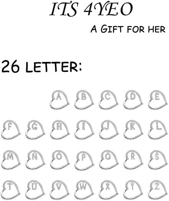 Miniatura 7 de 925 Sterling Silver Infinity Heart Pendant Initial Necklaces Silver Necklace Zircon Pendant Necklaces for Women Jewelry Gift for Women Wife Girls