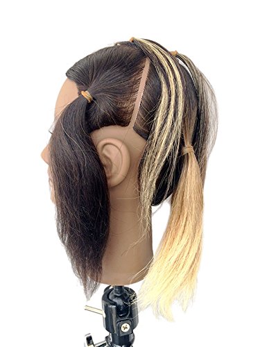 Charlene® 6-Zone 12"-14" 100% Human Hair Cosmetology Mannequin Manikin Coloring Training SMALL Head